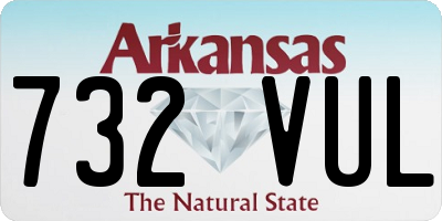 AR license plate 732VUL