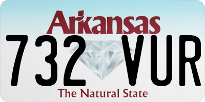 AR license plate 732VUR