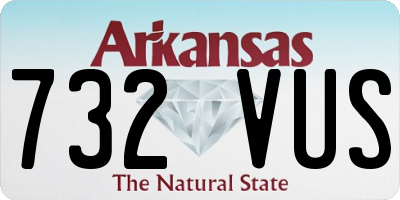 AR license plate 732VUS