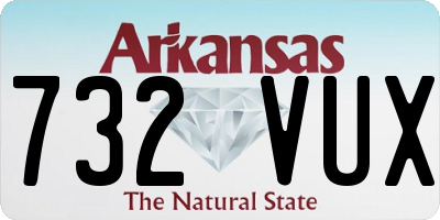 AR license plate 732VUX