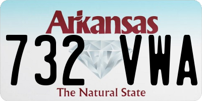 AR license plate 732VWA