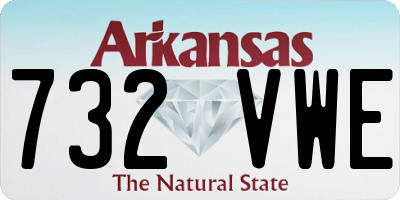 AR license plate 732VWE