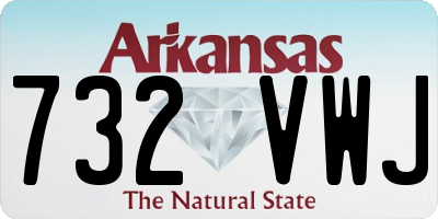 AR license plate 732VWJ