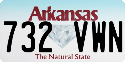 AR license plate 732VWN