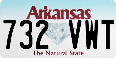 AR license plate 732VWT