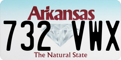AR license plate 732VWX