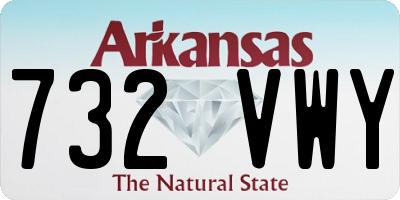 AR license plate 732VWY