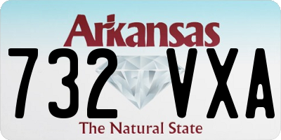 AR license plate 732VXA