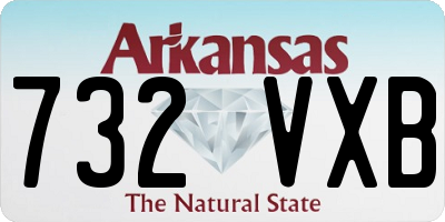 AR license plate 732VXB