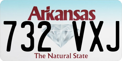AR license plate 732VXJ