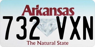 AR license plate 732VXN