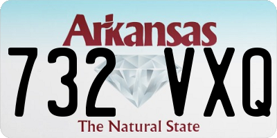 AR license plate 732VXQ
