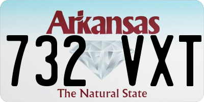 AR license plate 732VXT