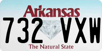 AR license plate 732VXW