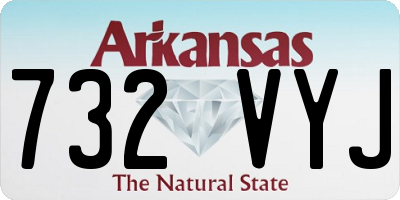 AR license plate 732VYJ