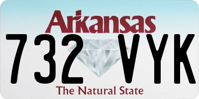 AR license plate 732VYK