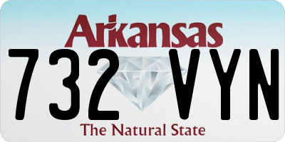 AR license plate 732VYN