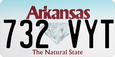 AR license plate 732VYT