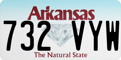AR license plate 732VYW