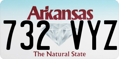 AR license plate 732VYZ