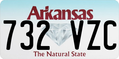 AR license plate 732VZC