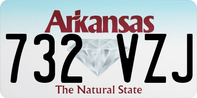 AR license plate 732VZJ