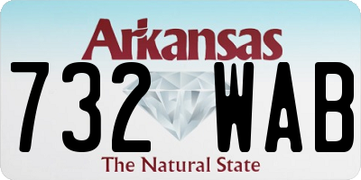AR license plate 732WAB