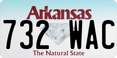 AR license plate 732WAC