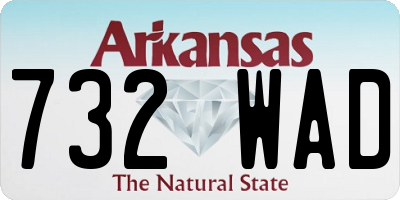AR license plate 732WAD