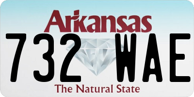 AR license plate 732WAE