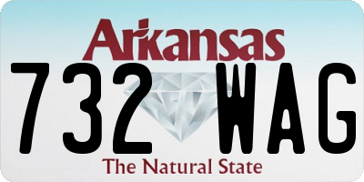 AR license plate 732WAG
