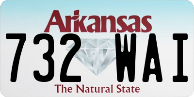 AR license plate 732WAI