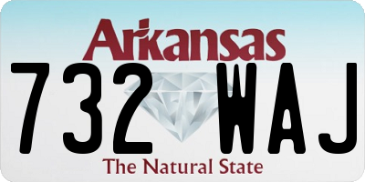 AR license plate 732WAJ
