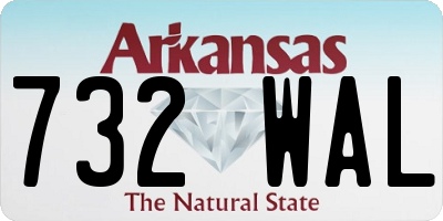 AR license plate 732WAL