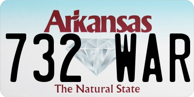 AR license plate 732WAR