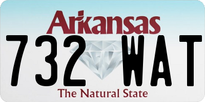 AR license plate 732WAT