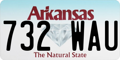 AR license plate 732WAU