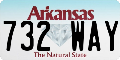 AR license plate 732WAY