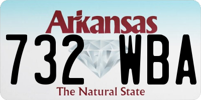 AR license plate 732WBA