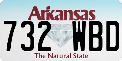 AR license plate 732WBD