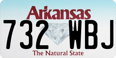 AR license plate 732WBJ