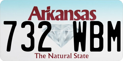 AR license plate 732WBM