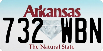 AR license plate 732WBN