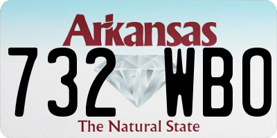 AR license plate 732WBO