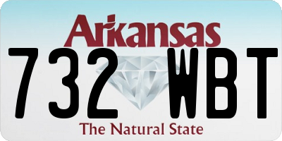 AR license plate 732WBT