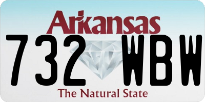 AR license plate 732WBW