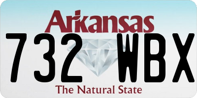 AR license plate 732WBX