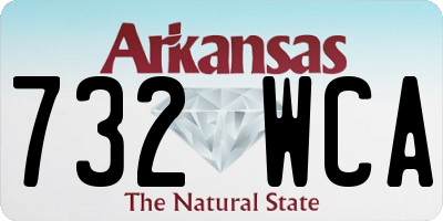 AR license plate 732WCA