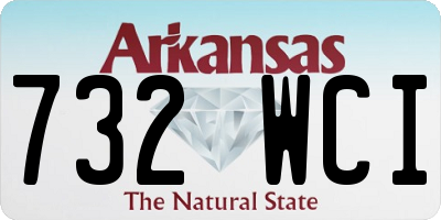 AR license plate 732WCI