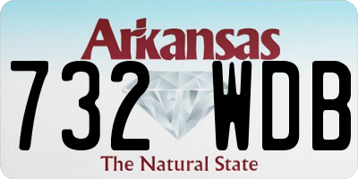 AR license plate 732WDB